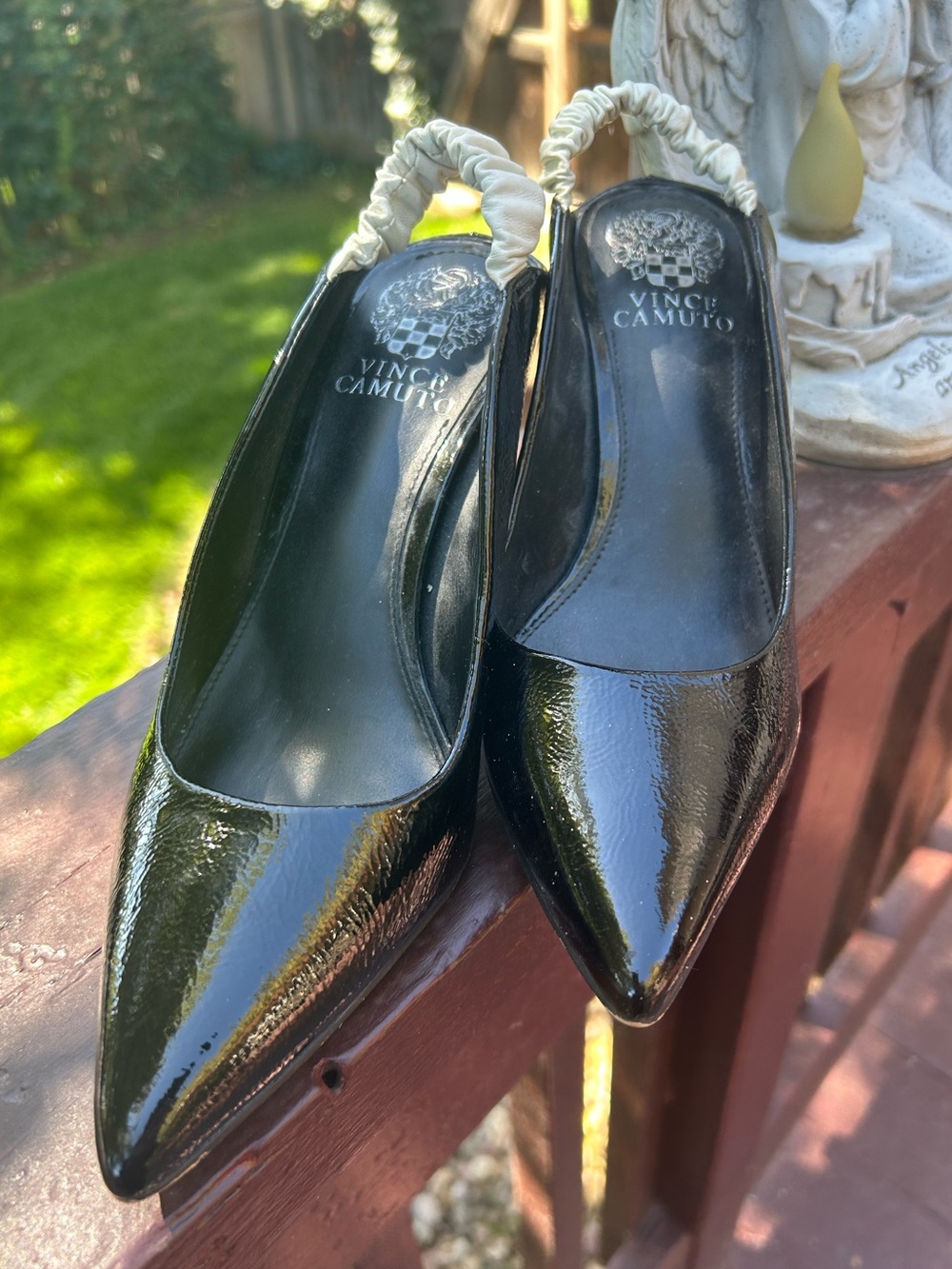 VINCE CAMUTO, Size 7 Women's Patent Leather Slingback Pumps - Picture 11 of 12